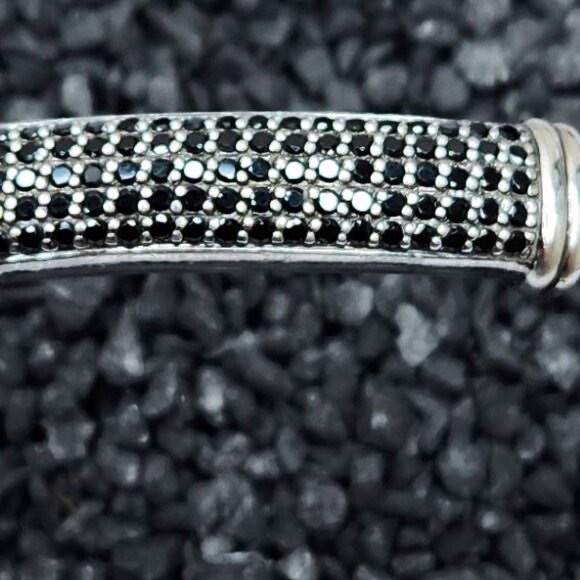 Effy Mens Black Spinel & Leather Bracelet - Picture 3 of 5